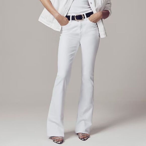 J.Crew Tall Skinny flare jean in white wash NWT Size T30 - Picture 1 of 9